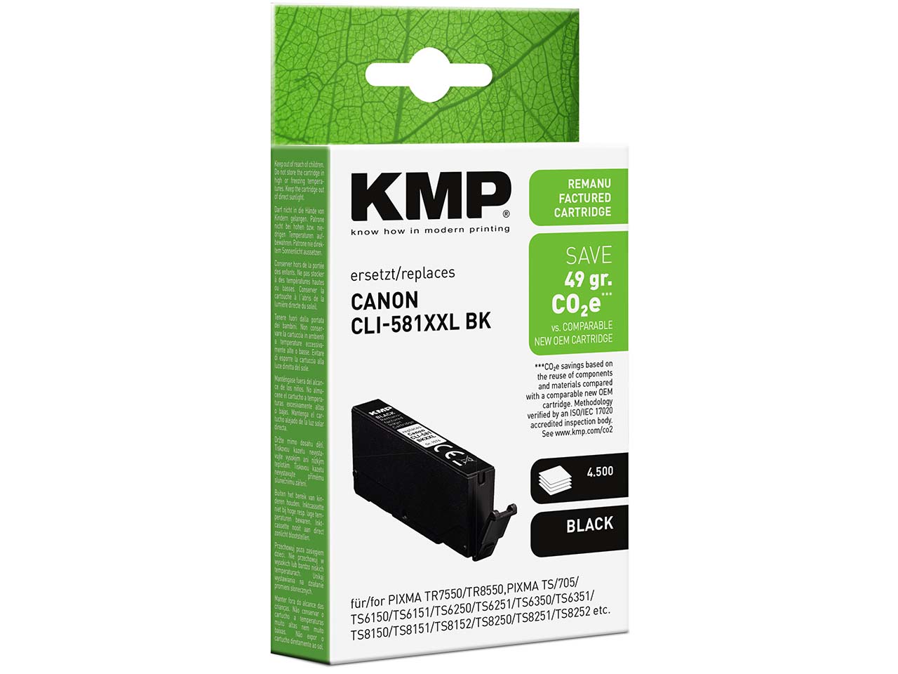KMP Tintenpatrone ersetzt Canon CLI-581BK XXL schwarz
