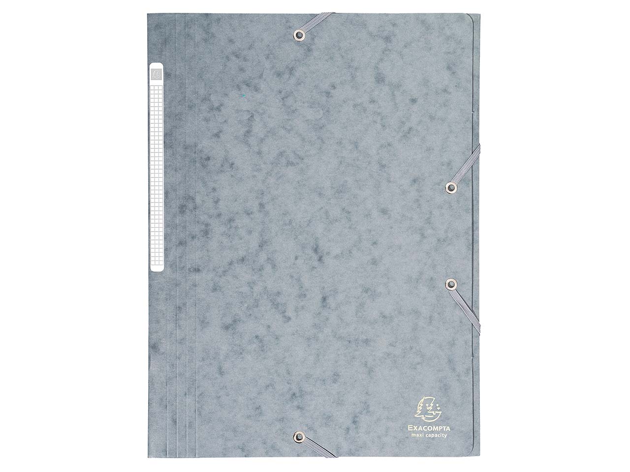 25 Exacompta Sammelmappen, Colorspan-Karton, 425 g/m², DIN A4, 3 Klappen, grau