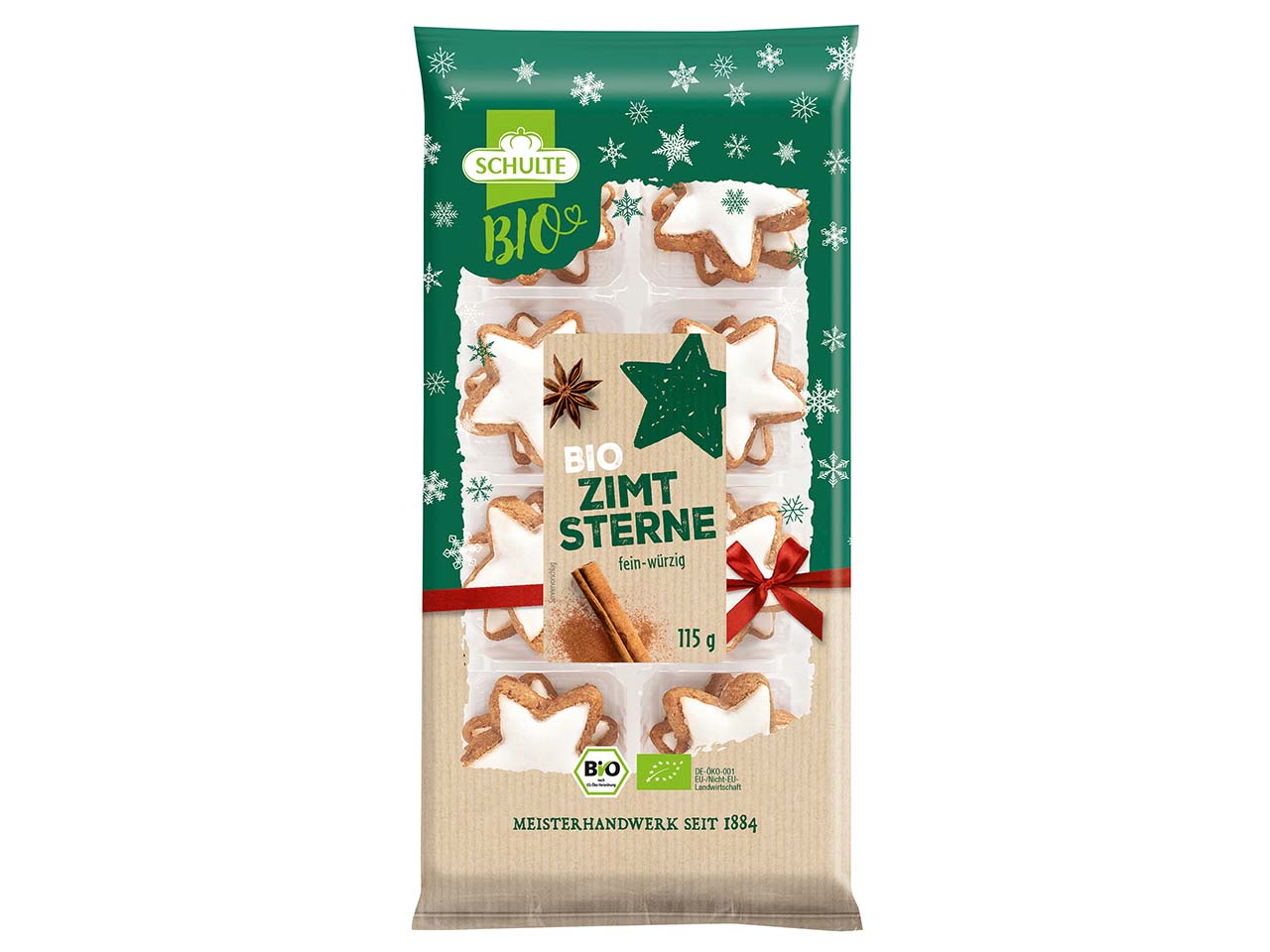 SCHULTE Bio-Zimtsterne, fein-würzig, 115 g