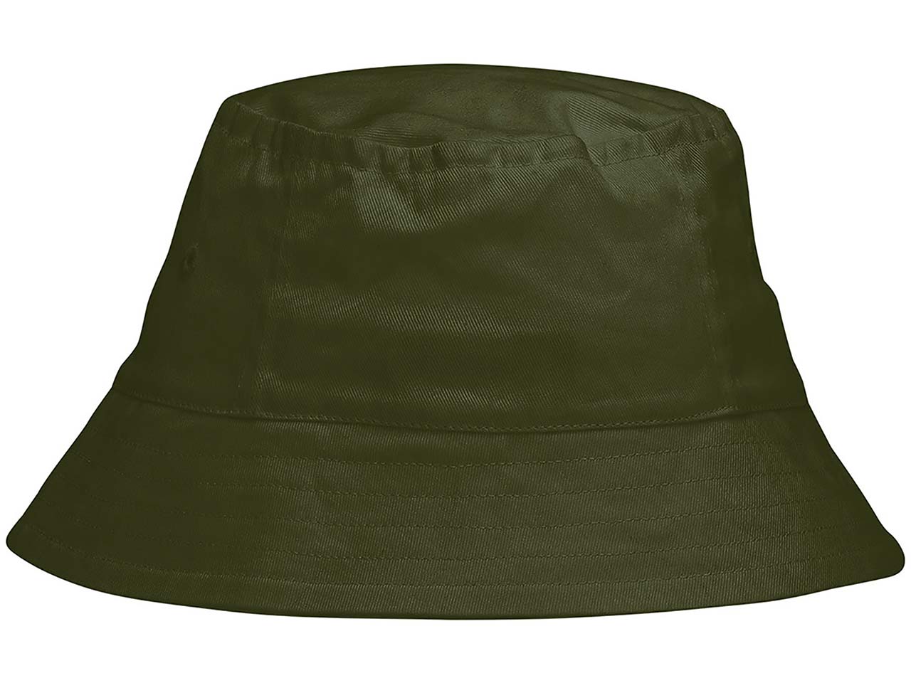 Neutral Bio-Bucket Hat aus Baumwoll-Twill, military, Gr. S/M