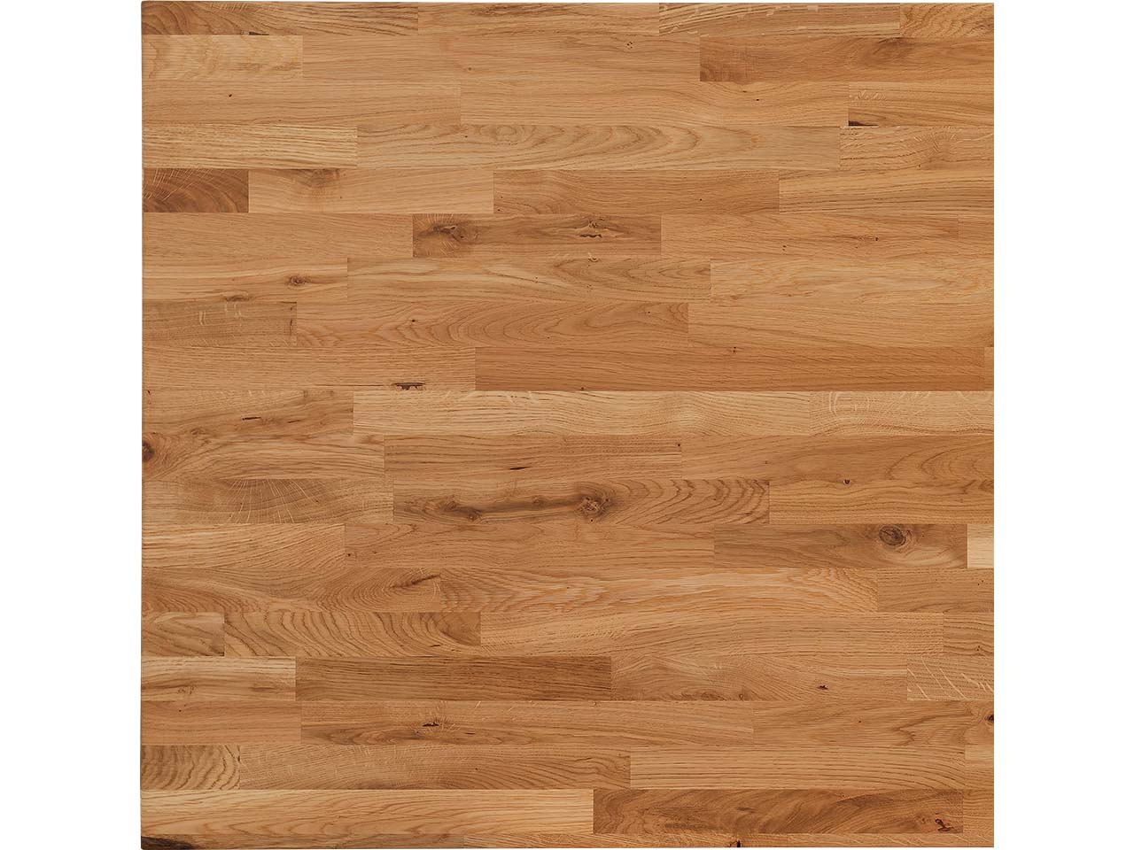 Tischplatte Eiche massiv, 80x80 cm, Stärke 20 mm, geölt