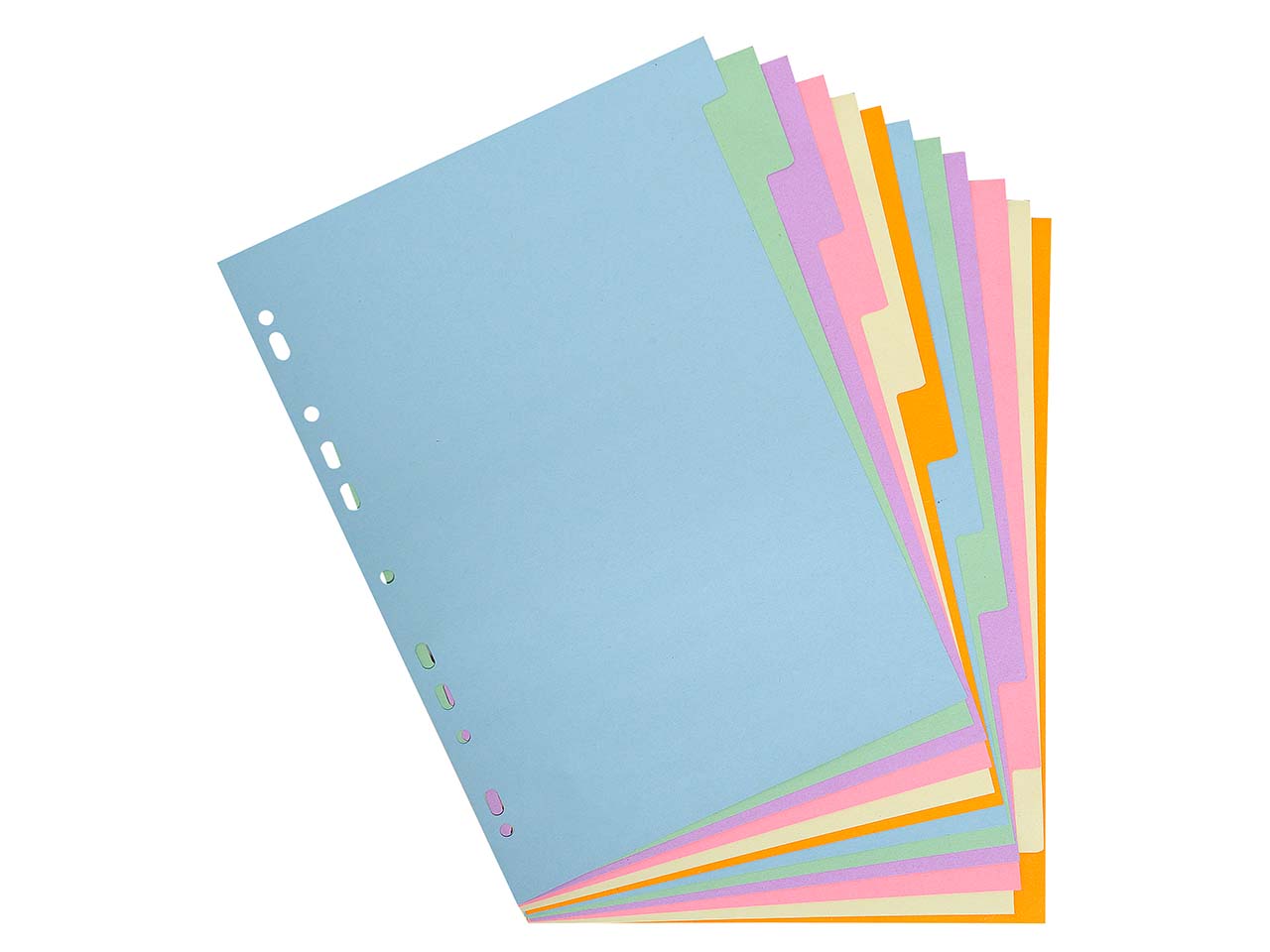 25 Exacompta Register "Forever", 12 Taben neutral, 170 g/m², DIN A4, pastell sortiert