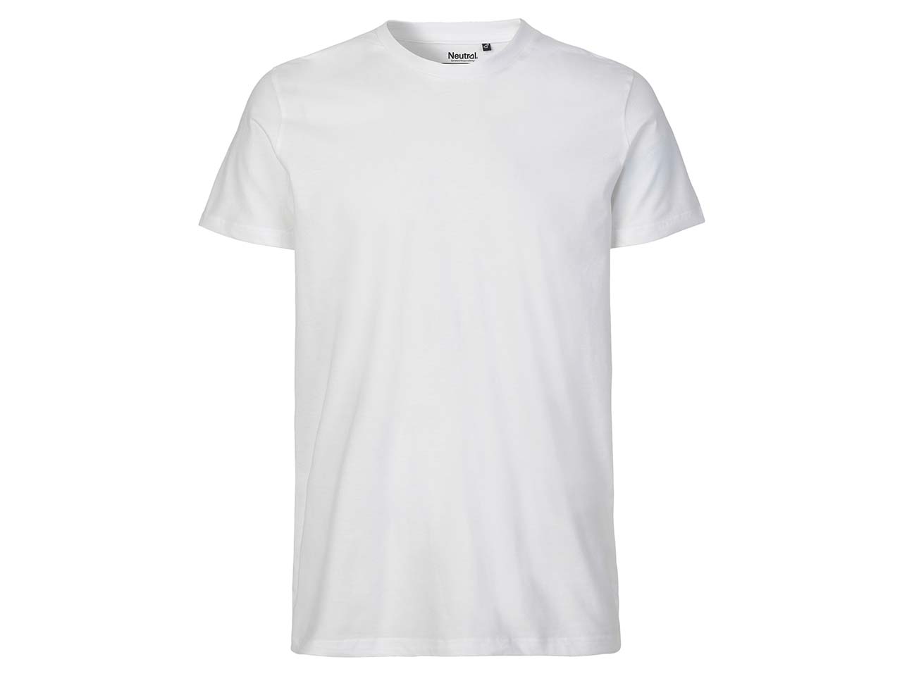 Neutral Bio-Herren-T-Shirt mit Rundhalsausschnitt, white, Gr. XL