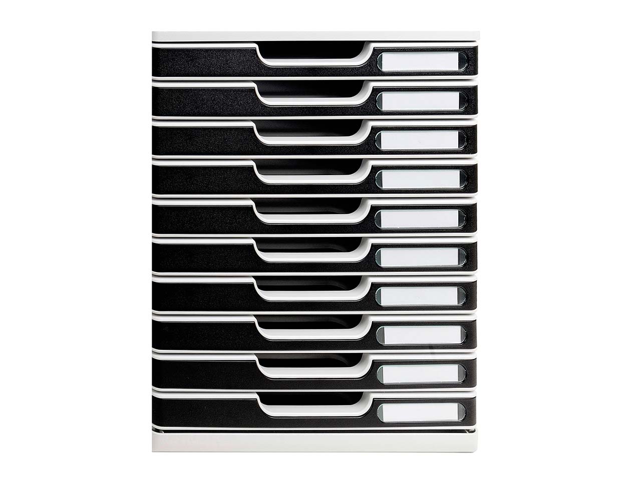 Exacompta Schubladenbox Modulo "Office", DIN A4+, 10 Schubladen geschlossen, schwarz