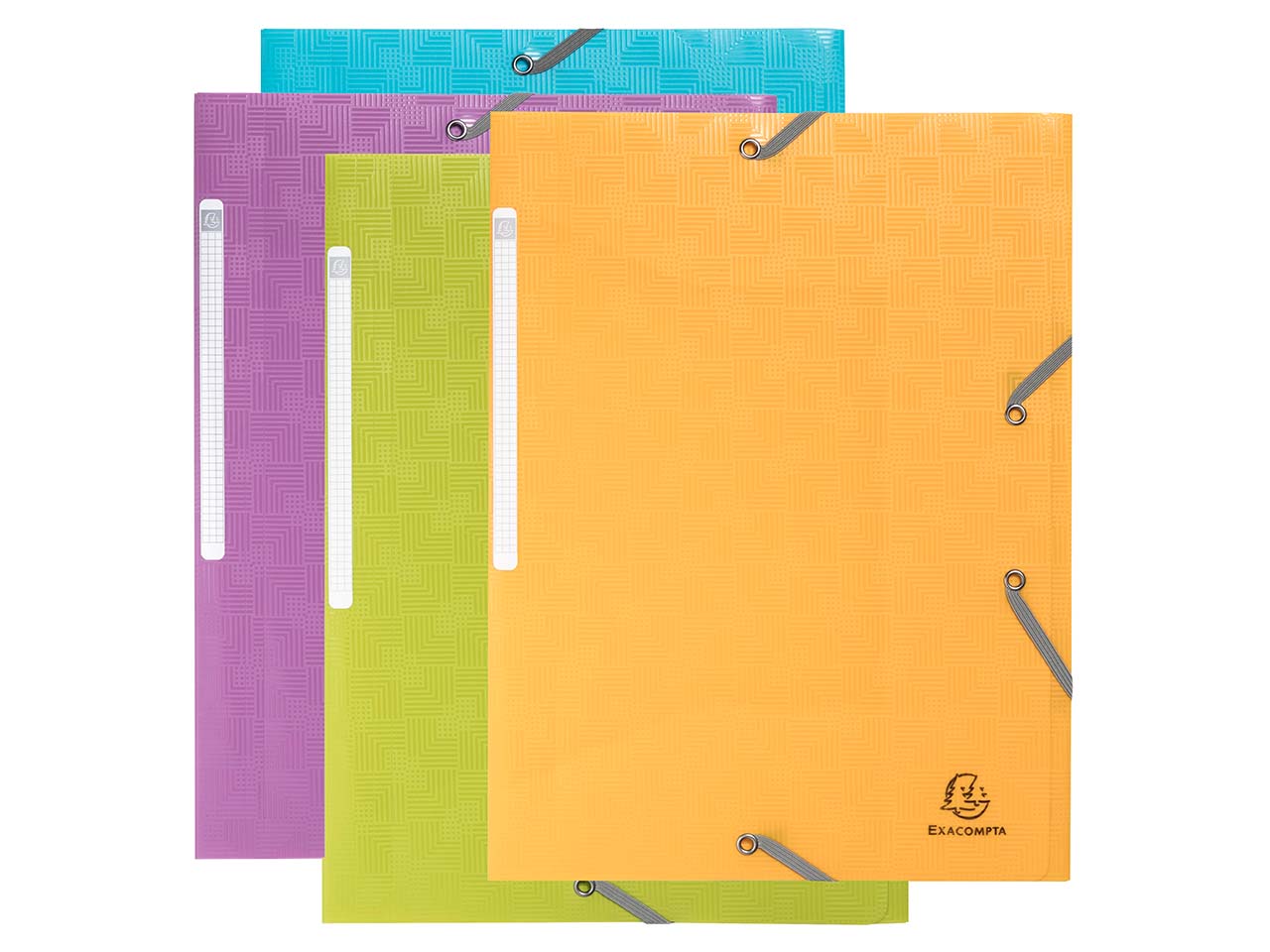 24 Exacompta Sammelmappen "Pop'N Co", DIN A4, Gummizug, 3 Klappen, sortiert