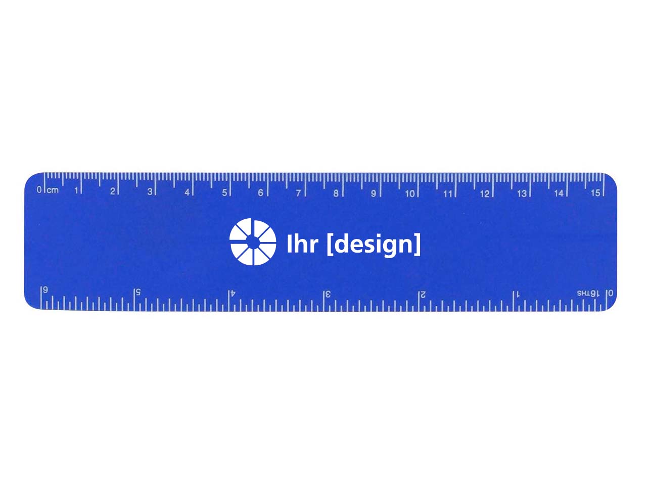 Lineal 'Flexi' 15 cm inkl. 1-farbigem Aufdruck, royalblau
