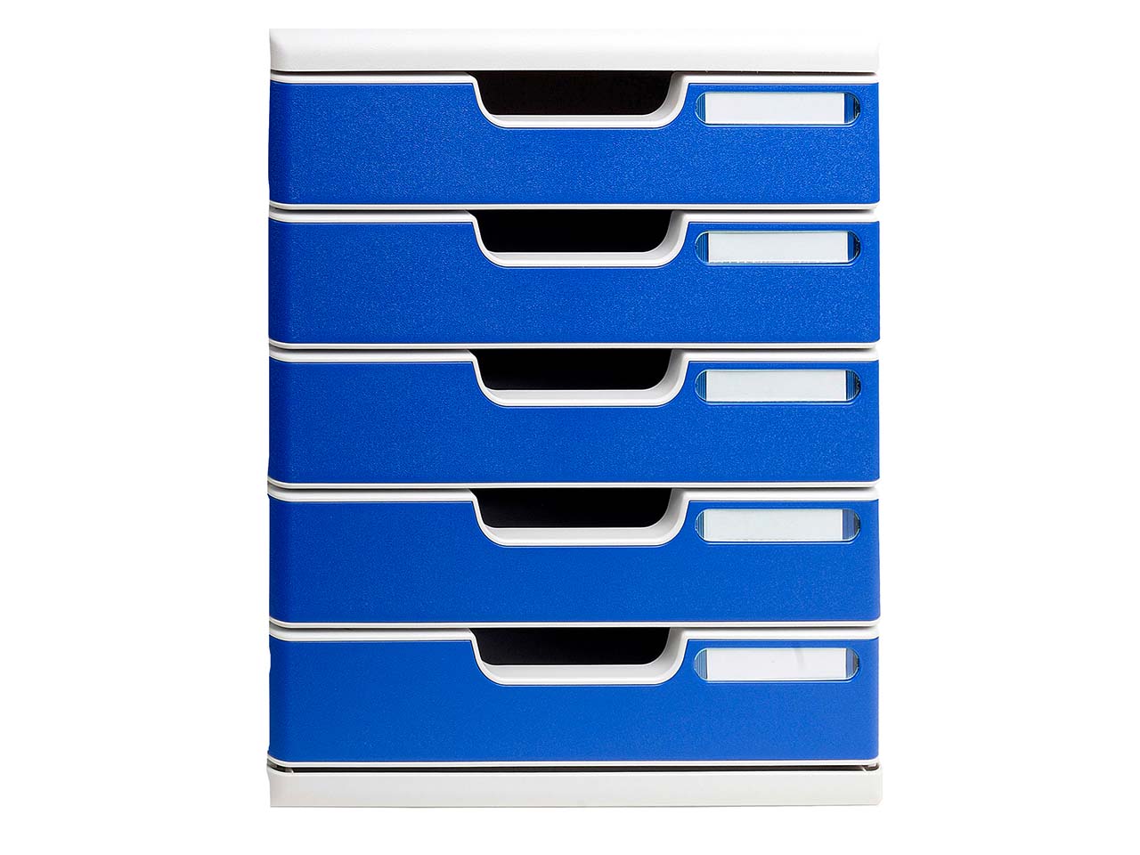 Exacompta Schubladenbox Modulo "Office", DIN A4+, 5 Schubladen geschlossen, blau