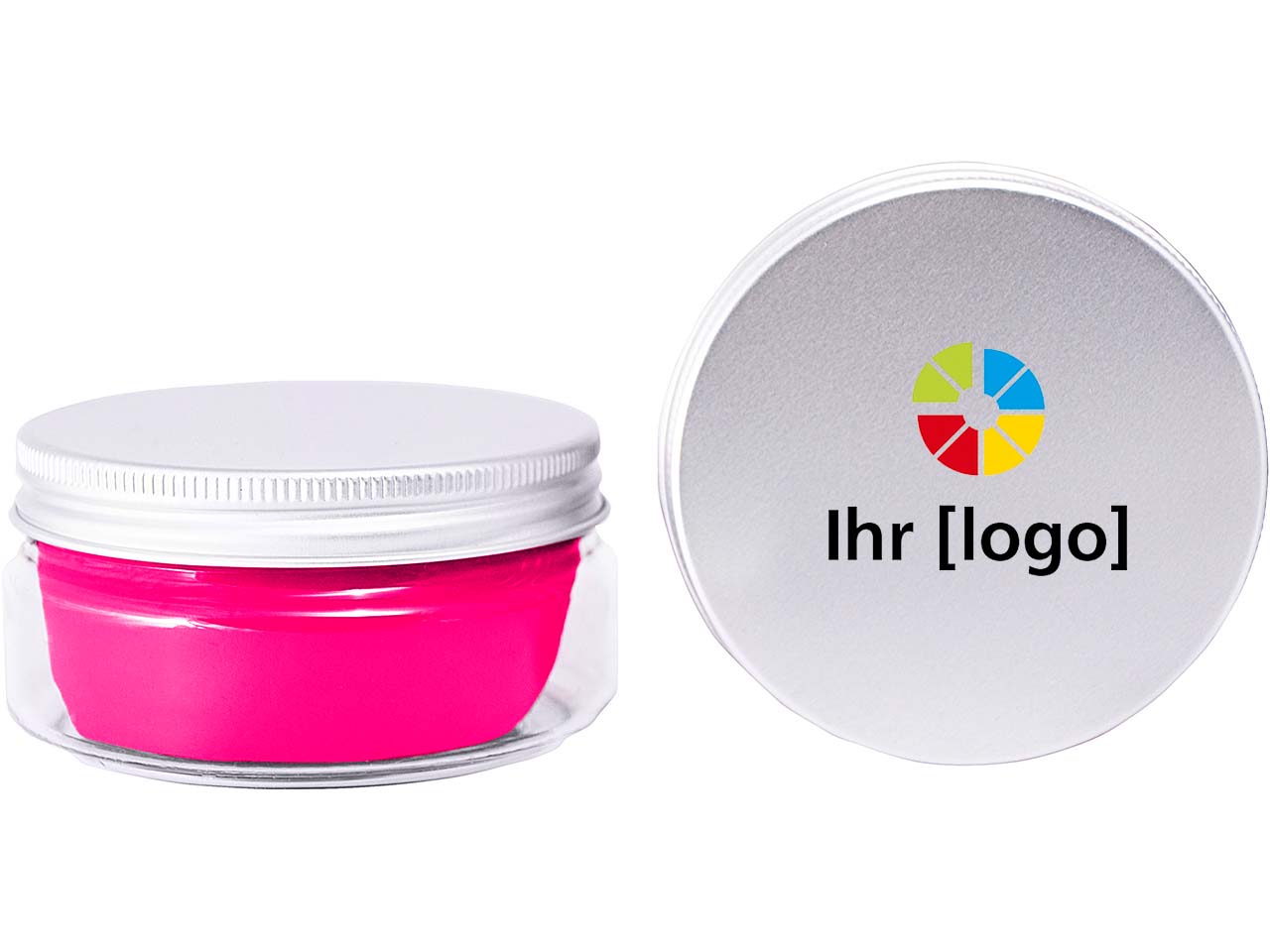Knete "125 g" inkl. 4-farbigem Aufdruck, pink