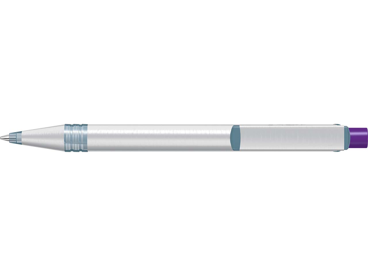 uma Kugelschreiber "recycelt PET PEN ALUMA" mit transparent farbigem Drücker, dunkelviolet