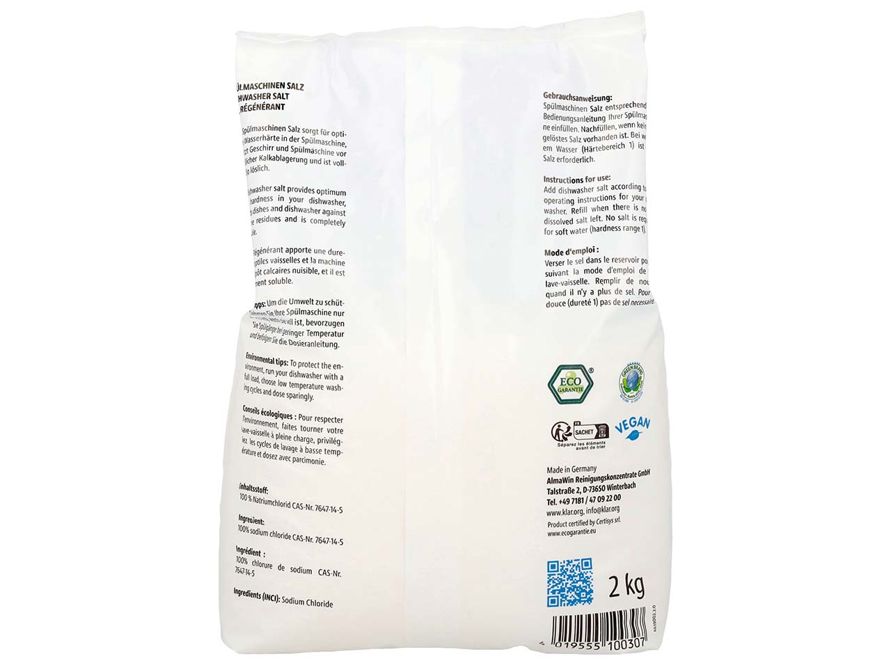 Klar Spülmaschinen-Salz "Sensitive" 2 kg