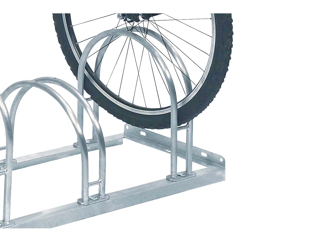 Fahrradständer "'Bogenparker 5000" verzinkt, 3 Einstellplätze (einseitig)