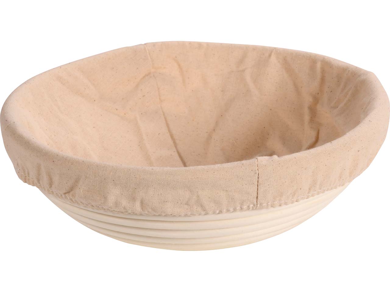 KESPER Gärkörbchen aus Rattan mit herausnehmbarem Textilfutter, rund, Ø 25 cm