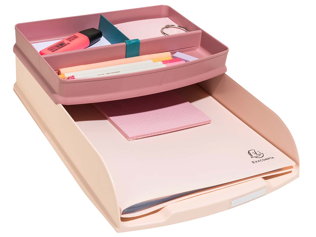 6 Exacompta Briefablagen Combo Styli "Skandi", DIN A4+, nude