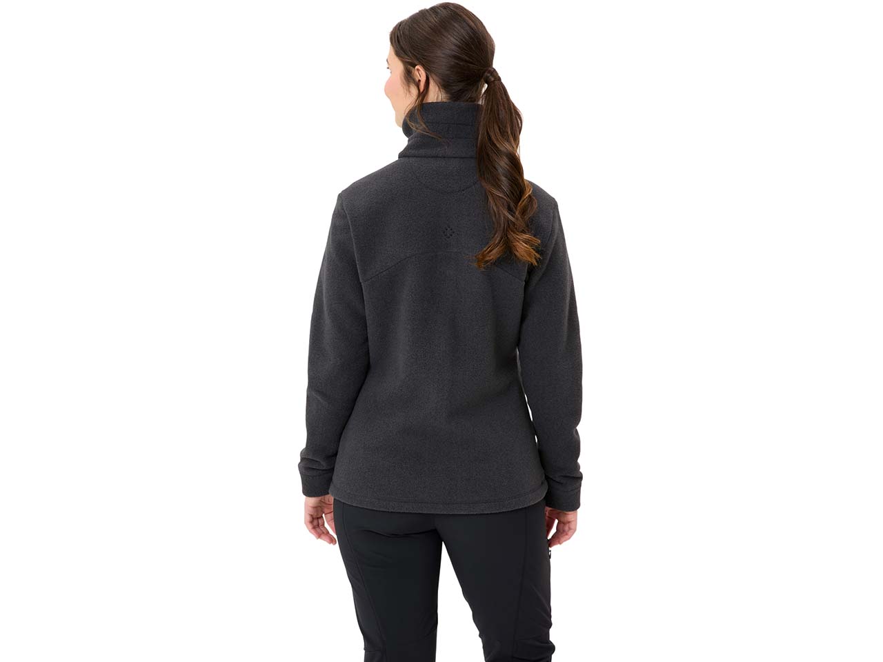 VAUDE Damen-Fleecejacke 'Skomer Winter' mit Kordelzug-Stehkragen, phantom black, Gr. 38