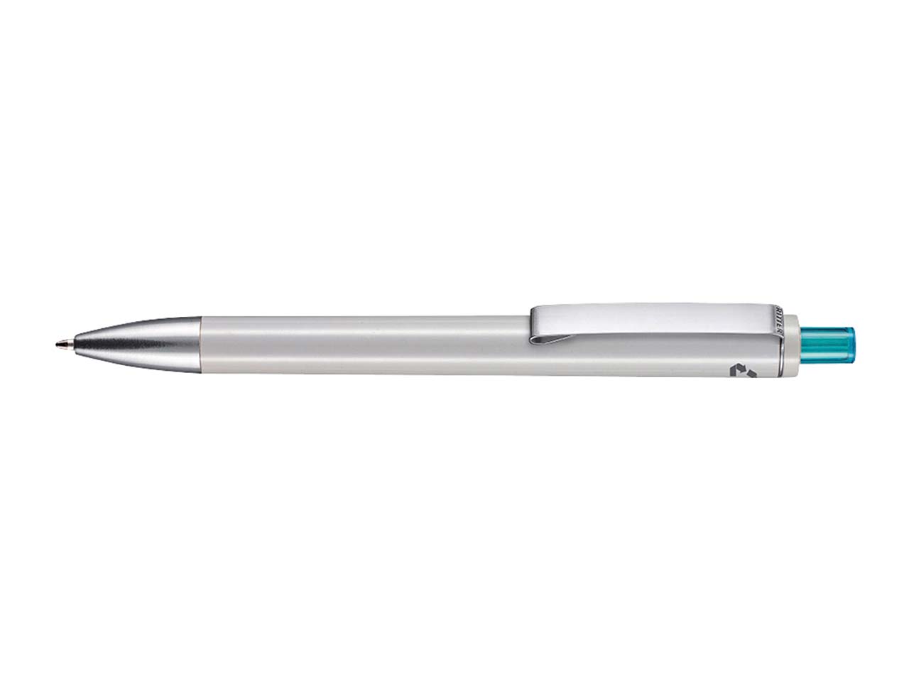 RITTER PEN Kugelschreiber 'EXOS RECYCLED' grau recycled/türkis