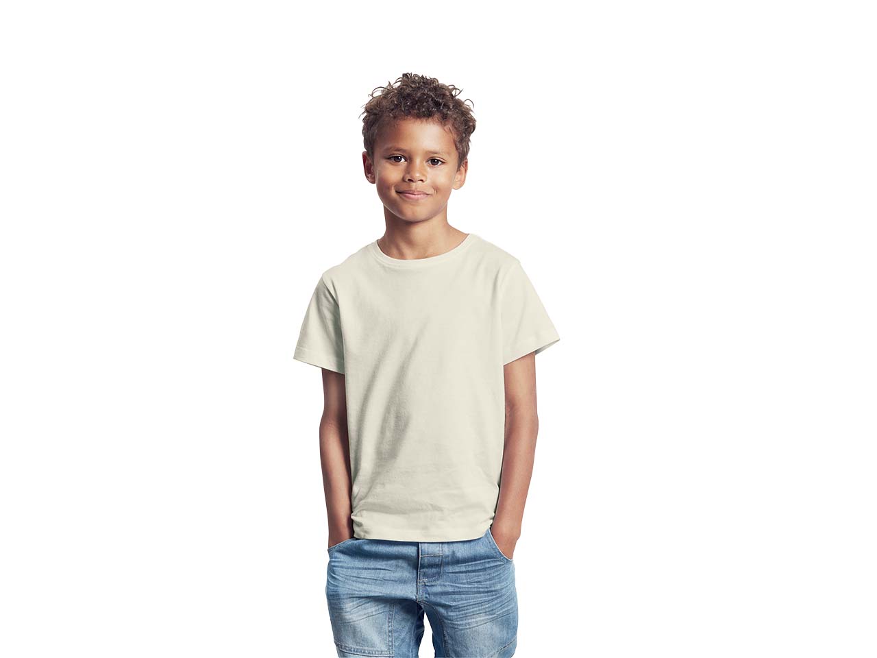 Neutral Bio-Kinder T-Shirt mit Rundhalsausschnitt natur, Gr. 140/146