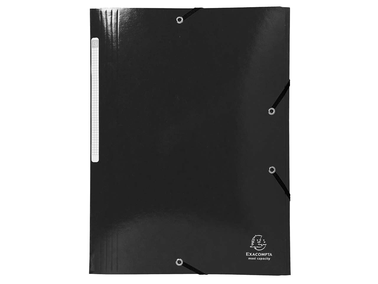 25 Exacompta Sammelmappen "Iderama", 425 g/m², DIN A4, Gummizug, 3 Klappen, schwarz