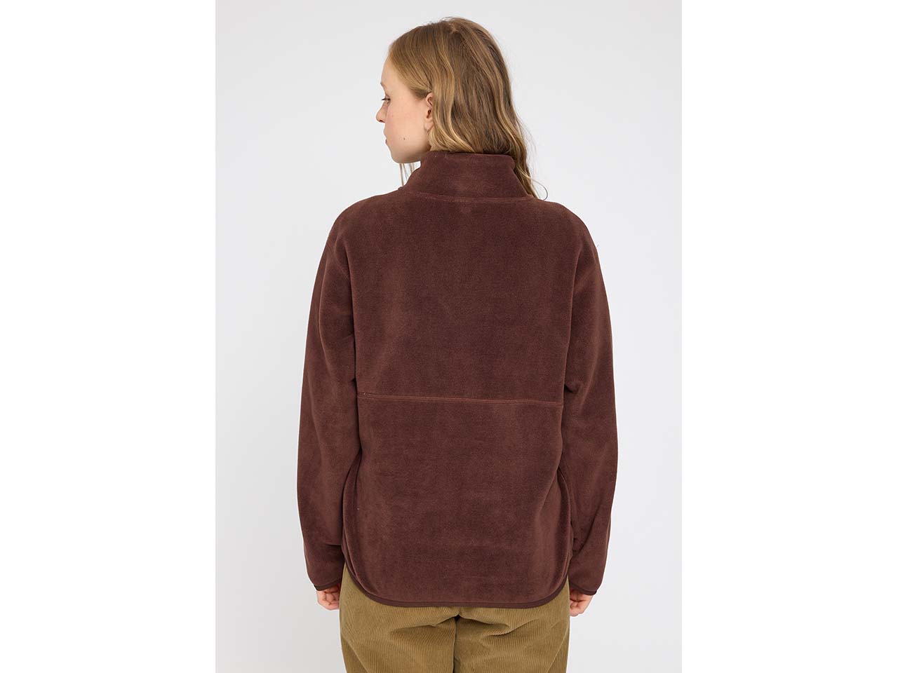 MAZINE Damen-Fleecejacke 'Half-Zip' mit Taschen, deep mahogany, Gr. XS