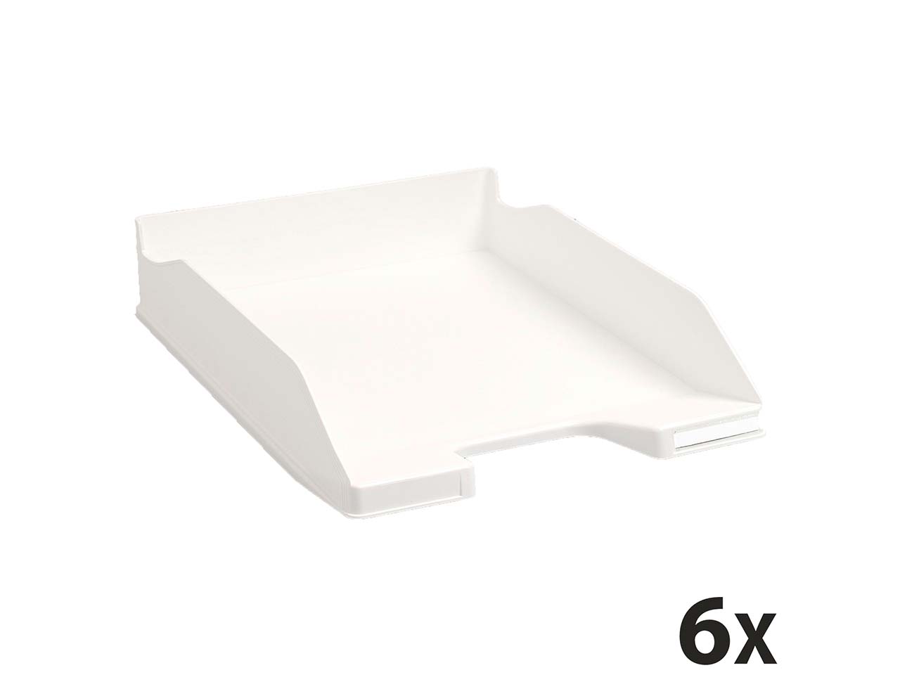 6 Exacompta Briefablagen Combo Midi "Office", DIN A4+, 500 Blatt, weiß