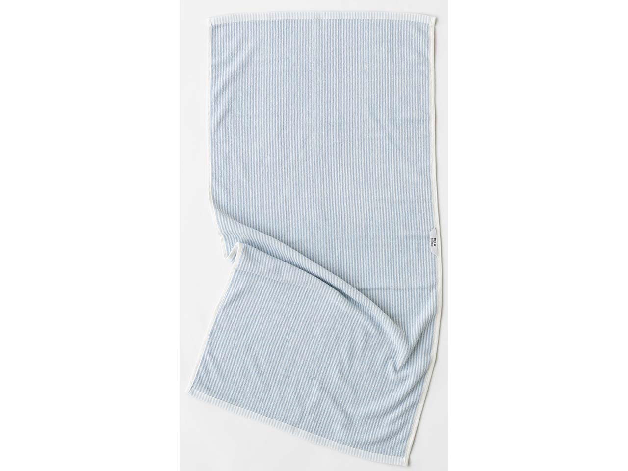 MELA Bio-Handtuch 'TANVI Stripes' 50x100 cm, aus Frottee, cloudy blue gestreift