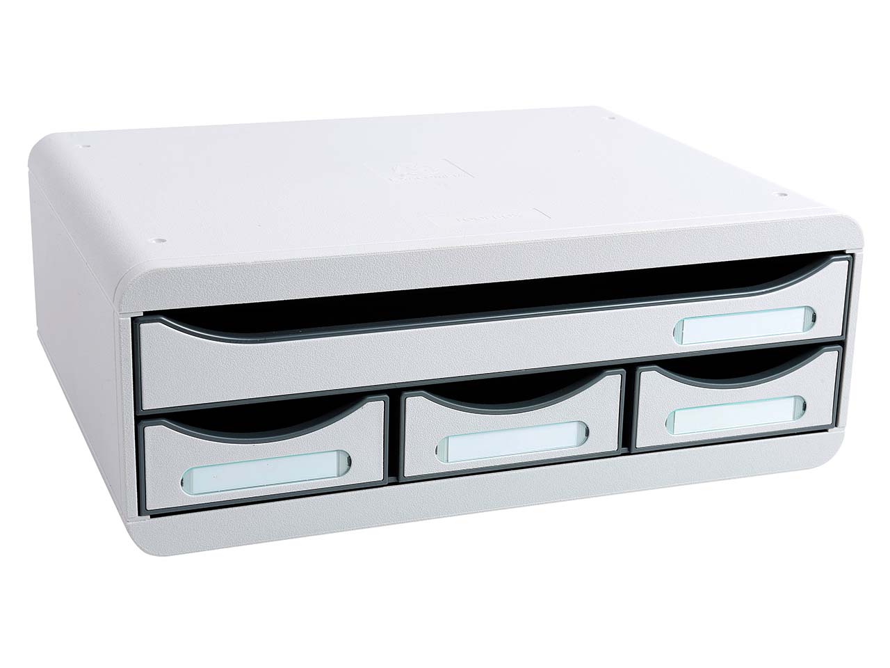 Exacompta Schubladenbox Toolbox "Office", DIN A4+, 4 Schubladen, lichtgrau