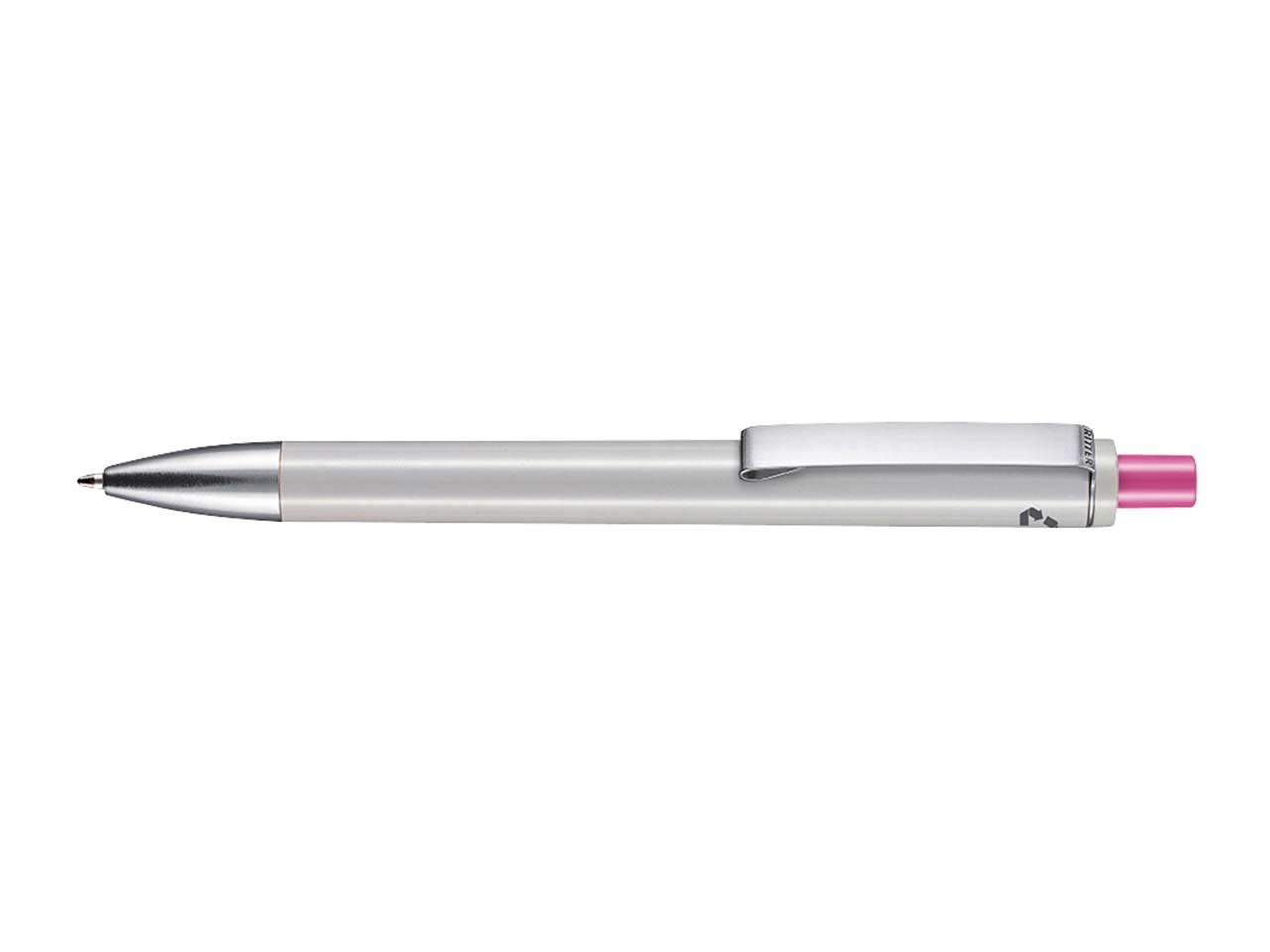 RITTER PEN Kugelschreiber 'EXOS RECYCLED' grau recycled/fuchsiapink