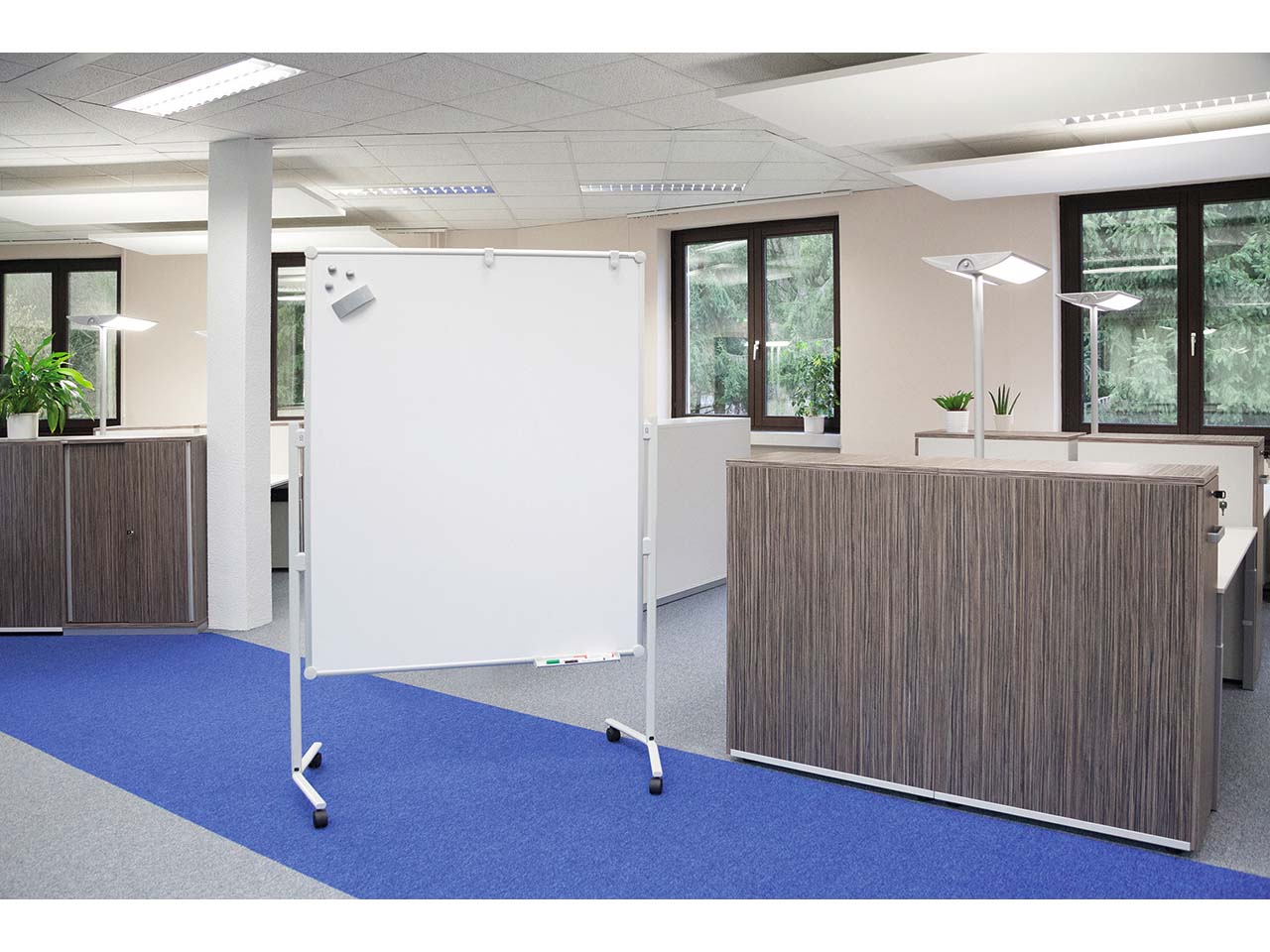 MAUL Moderationswand 'MAULpro' Whiteboard grau 150 x 120 cm