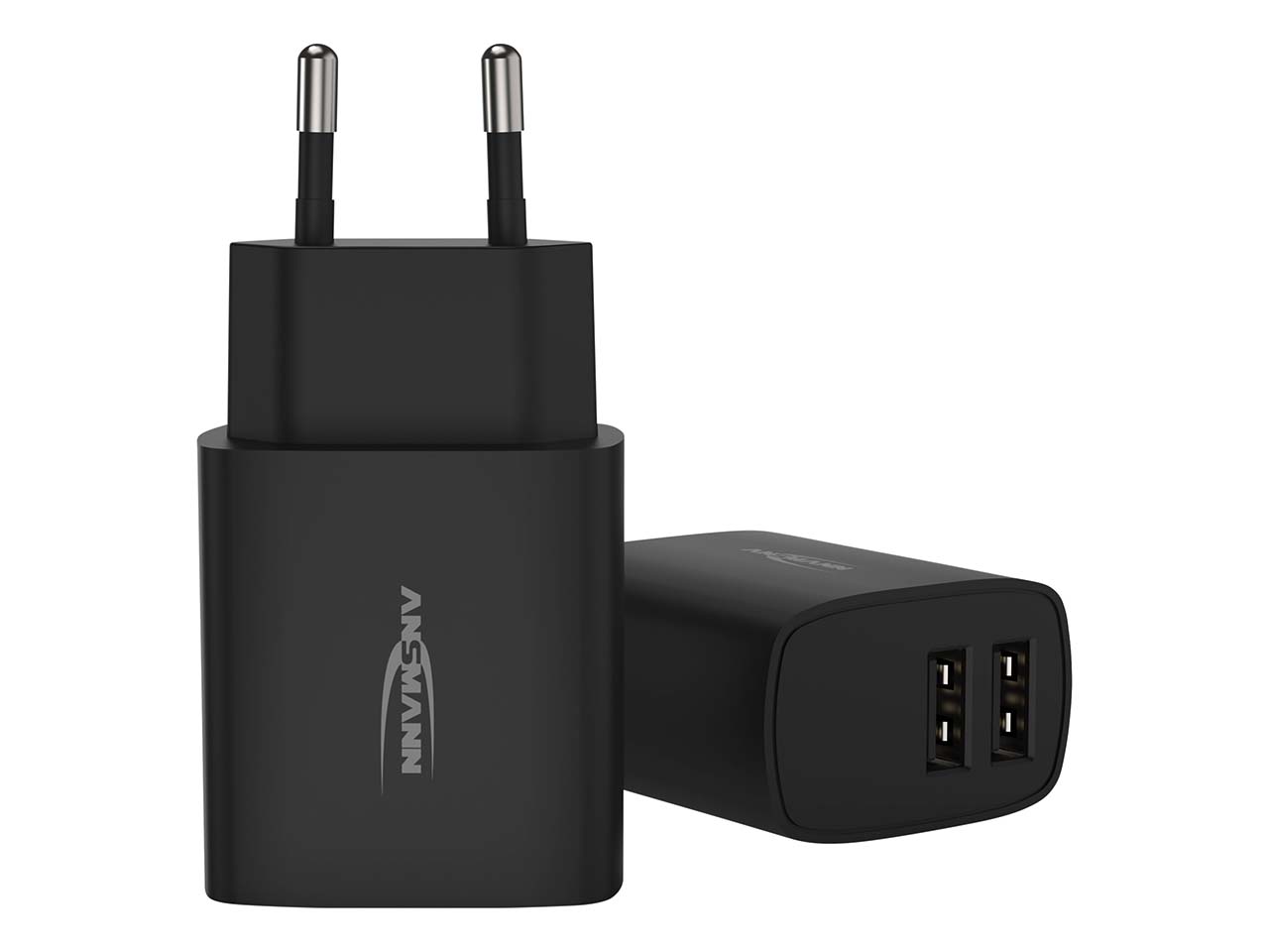 Ansmann USB-Ladegerät "Home Charger HC212", 2,4 A, 12 W, 2x USB-A, schwarz