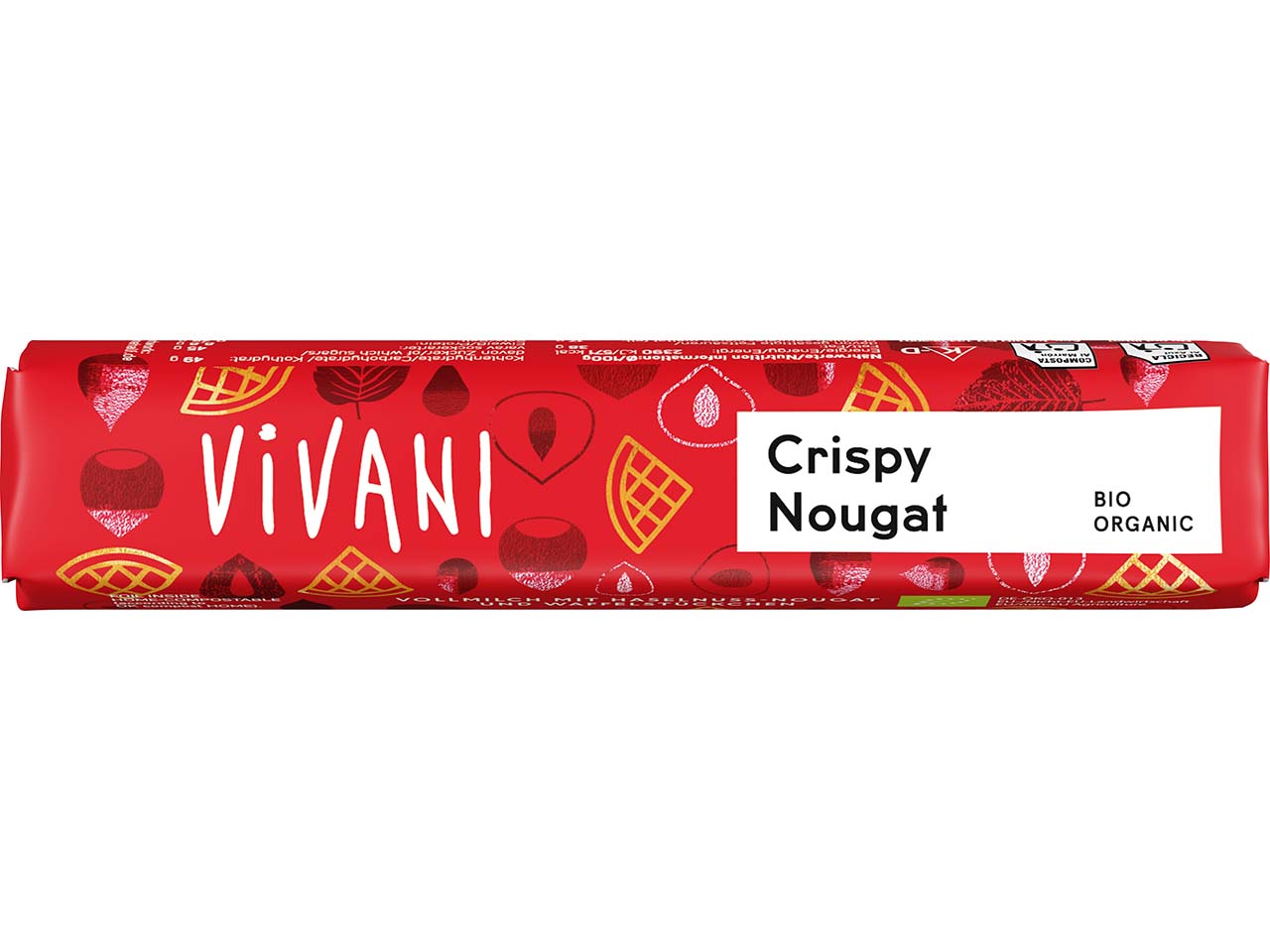 VIVANI Bio-Schokoriegel "Crispy Nougat", 40 g