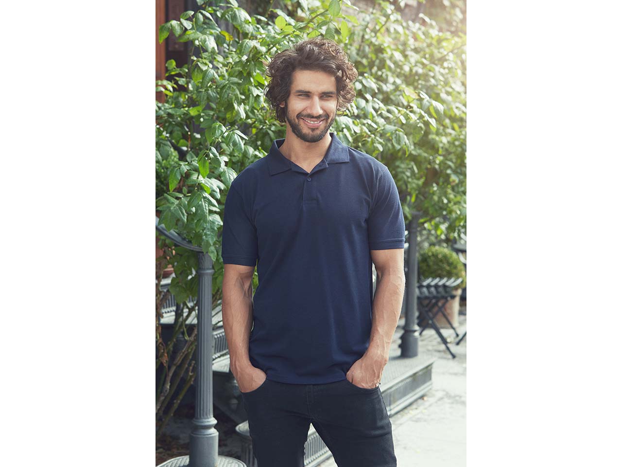 Neutral Bio-Herren-Poloshirt, 235 g/m² dunkelblau, Gr. L