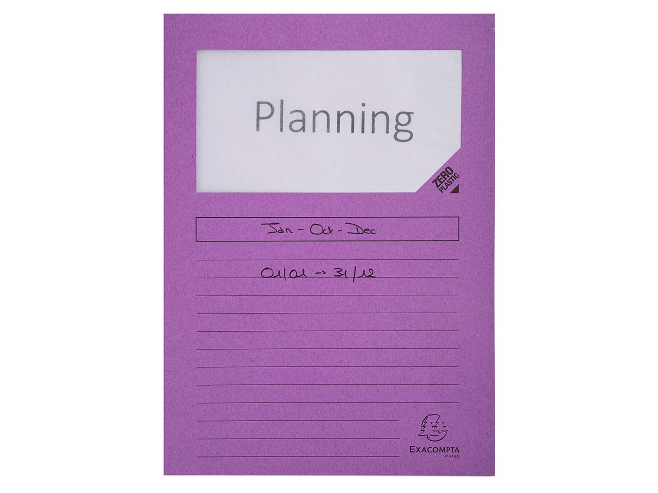 4 x 100 Exacompta Fenstermappen "Forever", 130 g/m², DIN A4, flieder