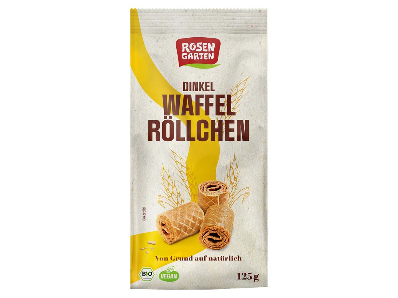 ROSENGARTEN Bio-Waffelröllchen "Dinkel" natur, 125 g