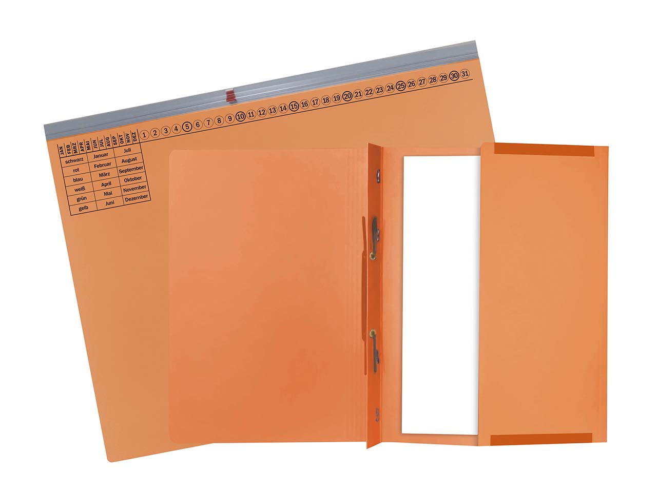 25 Exacompta Hängehefter "Exaflex Premium", mit 1 Abheftvor. für Rechtsheftung, orange