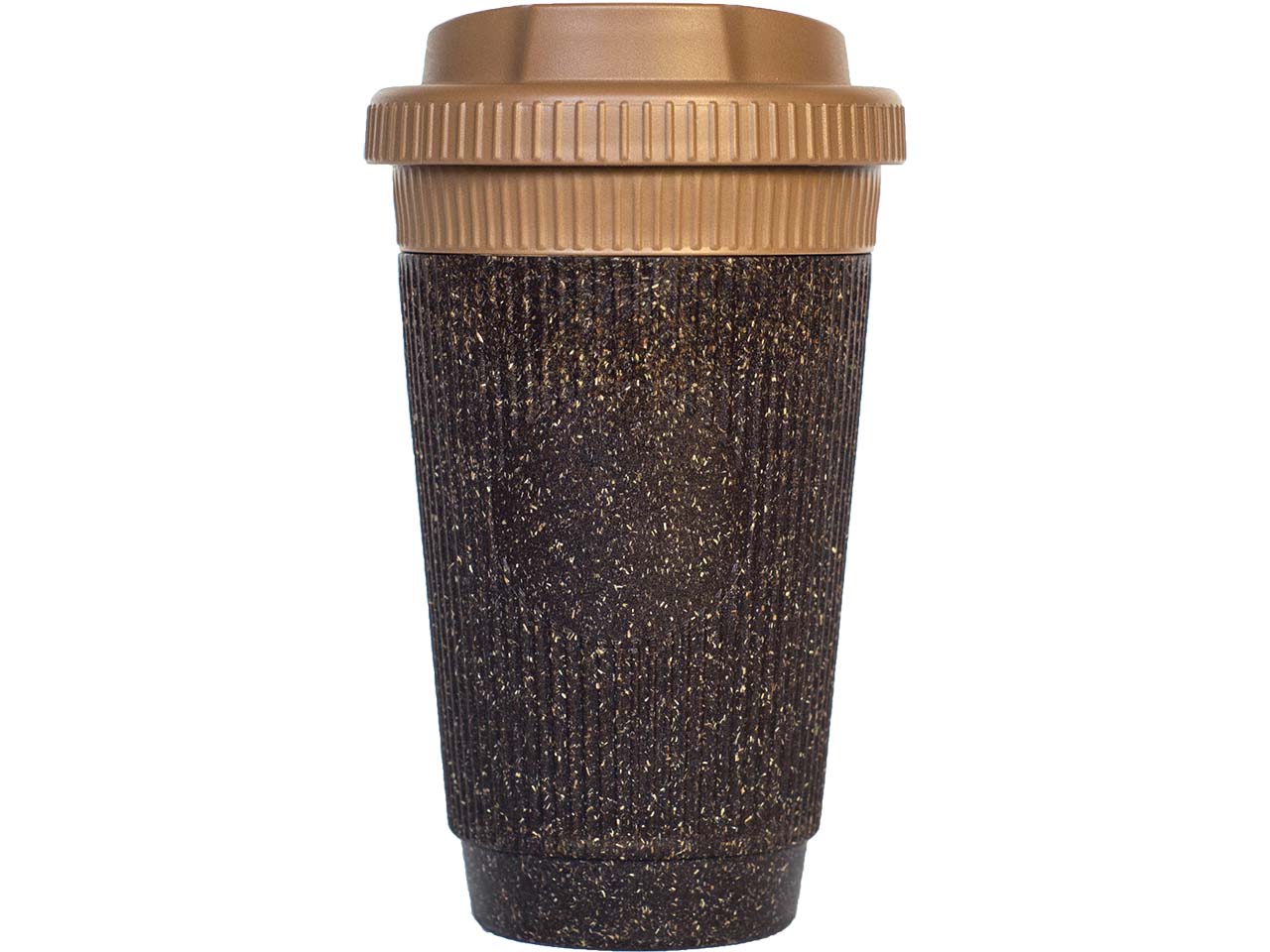 Kaffeebecher 350 ml, aus recyceltem Kaffeesatz, inkl. 1c Weiß-Aufdruck, coffee/nutmeg