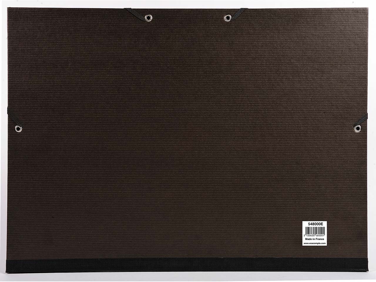 10 Exacompta Zeichenmappen, 1170 g/m², DIN A3, Gummizug, schwarz