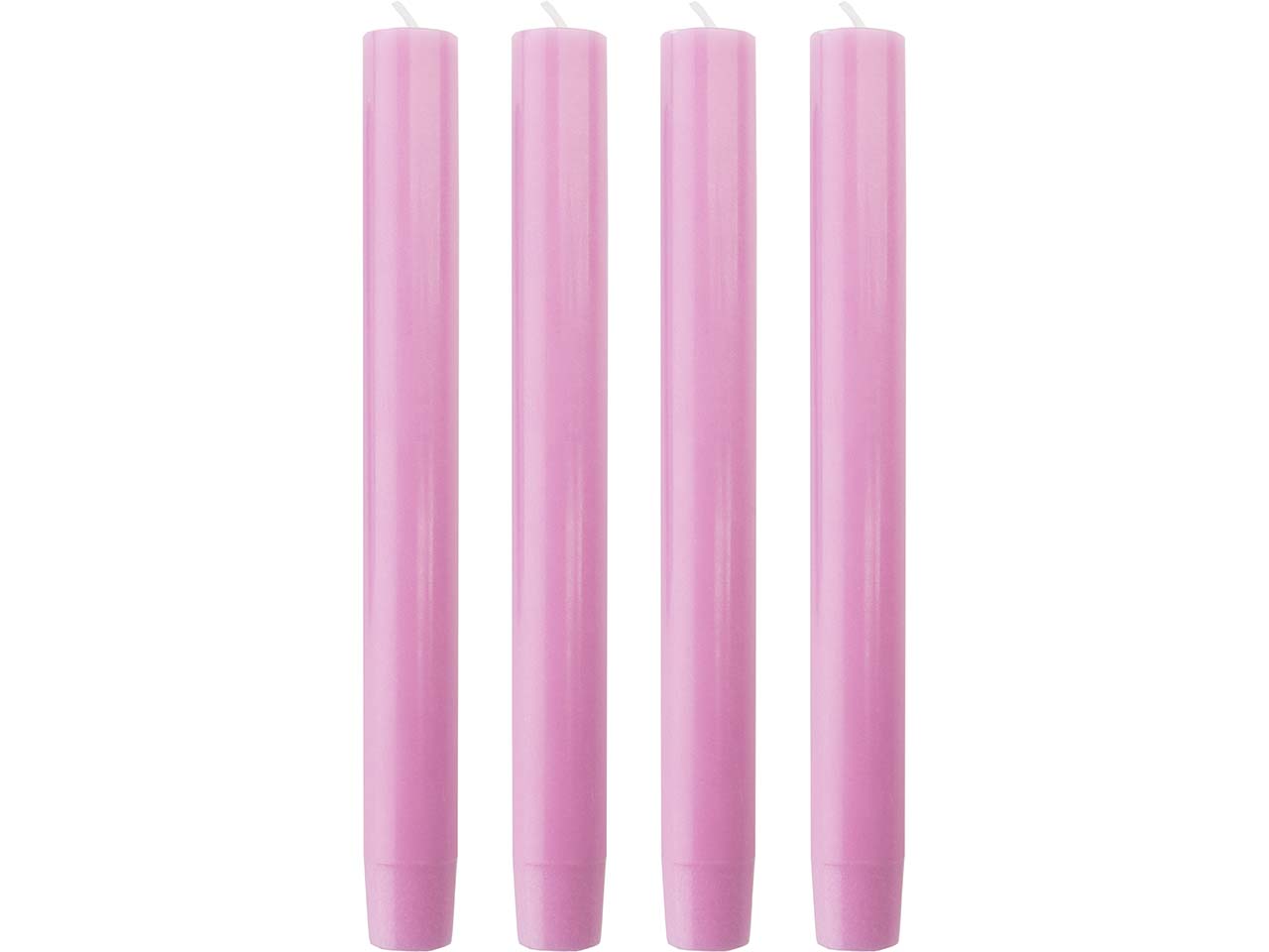 tranquillo 4er-Pack Stabkerzen "GLUMI" aus Stearin, H 20 cm, rosa