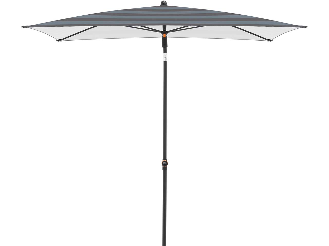 doppler Sonnenschirm "myZone" 190 x 125 cm, Blockstreifen anthrazit