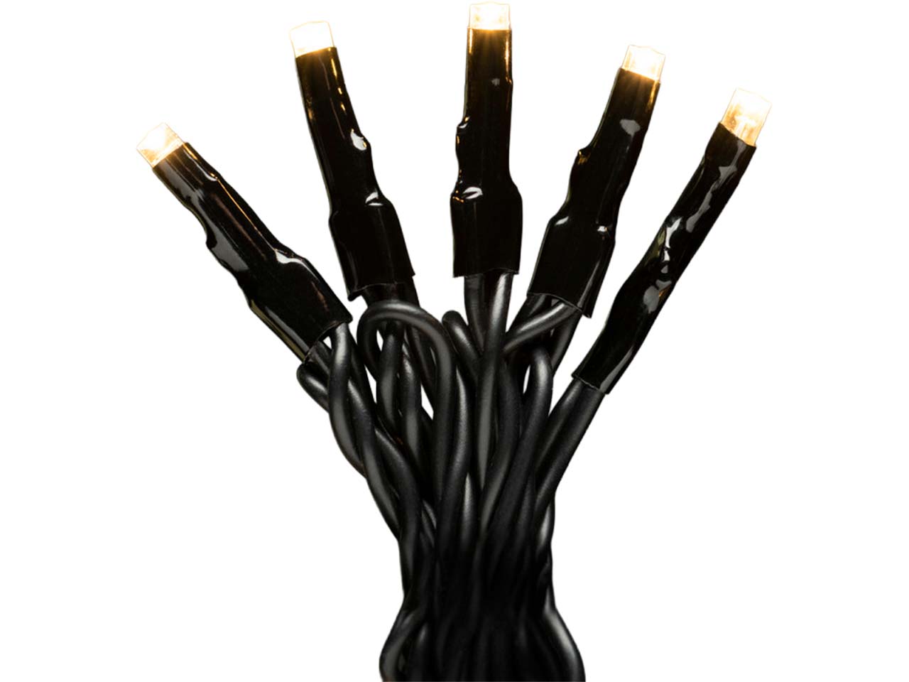 Konstsmide LED-Lichterkette Micro, 100 Dioden warmweiß, Kabel schwarz
