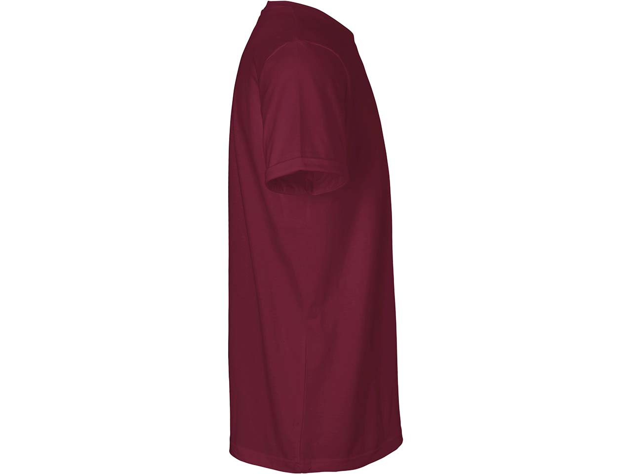 Neutral Bio-Herren-T-Shirt mit Roll-Up-Ärmeln, bordeaux, Gr. M