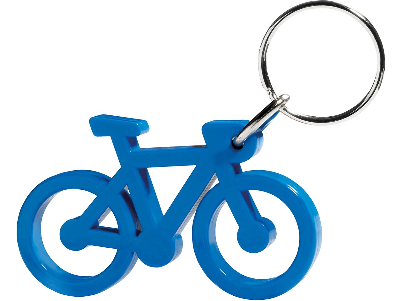 Schlüsselanhänger "Fahrrad" inkl. 1-farbigem Aufdruck, blau Vollton