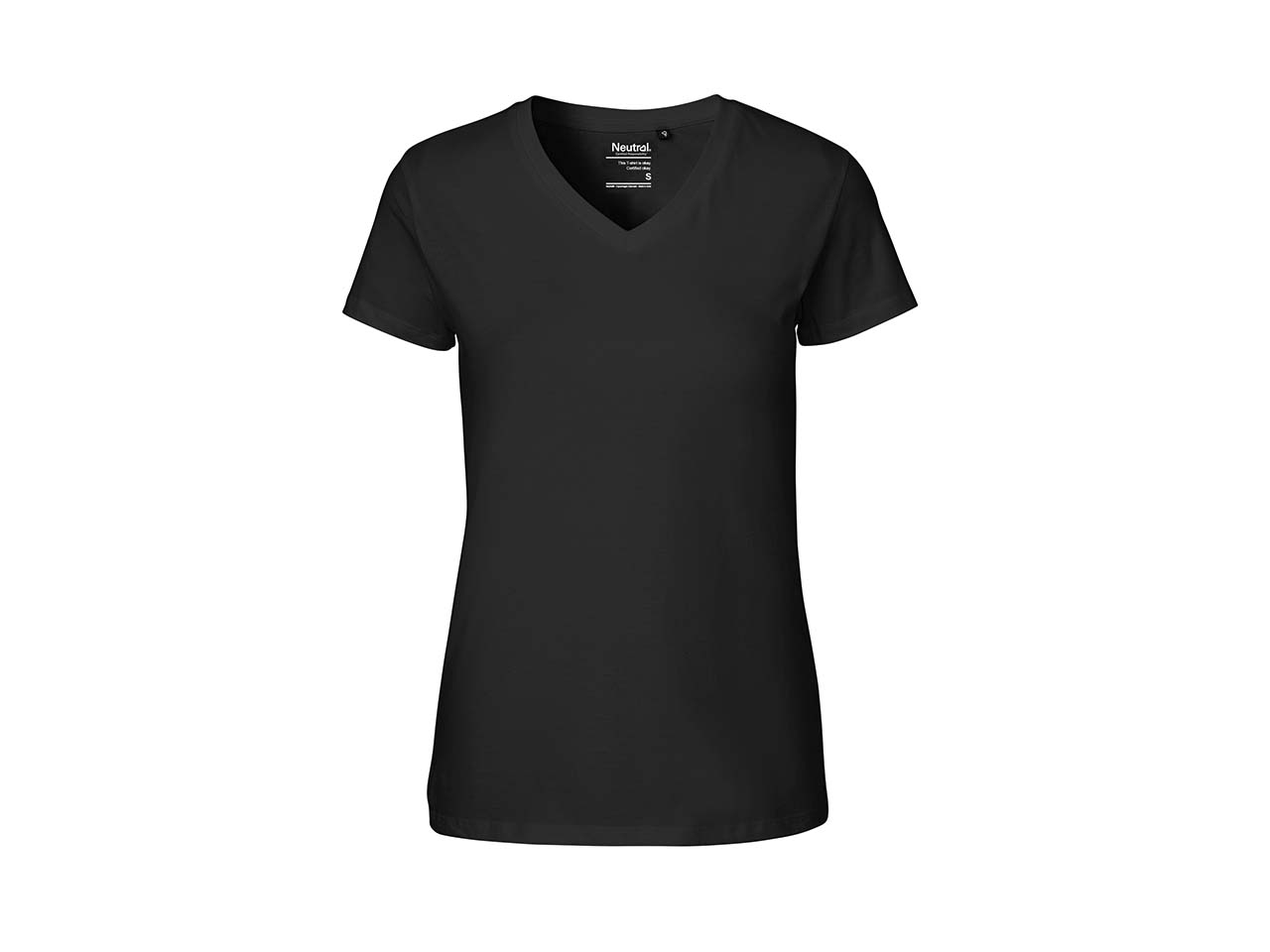 Neutral Bio-Damen-T-Shirt mit V-Ausschnitt 155 g/m² grau, Gr. XL
