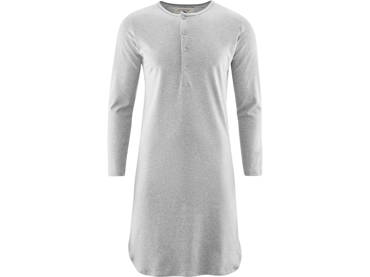 Living Crafts Bio-Unisex-Nachthemd "DOMINIQUE", grey melange, Gr. S