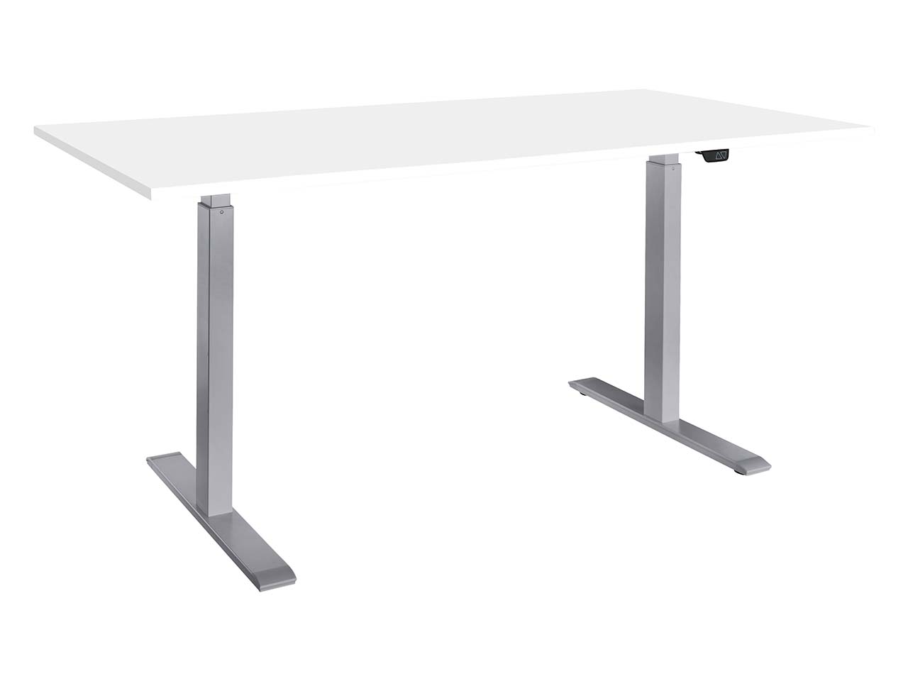 memo Höhenverstellbarer Schreibtisch "ON" grau, Buche weiß lackiert, B 160 x T 70 cm