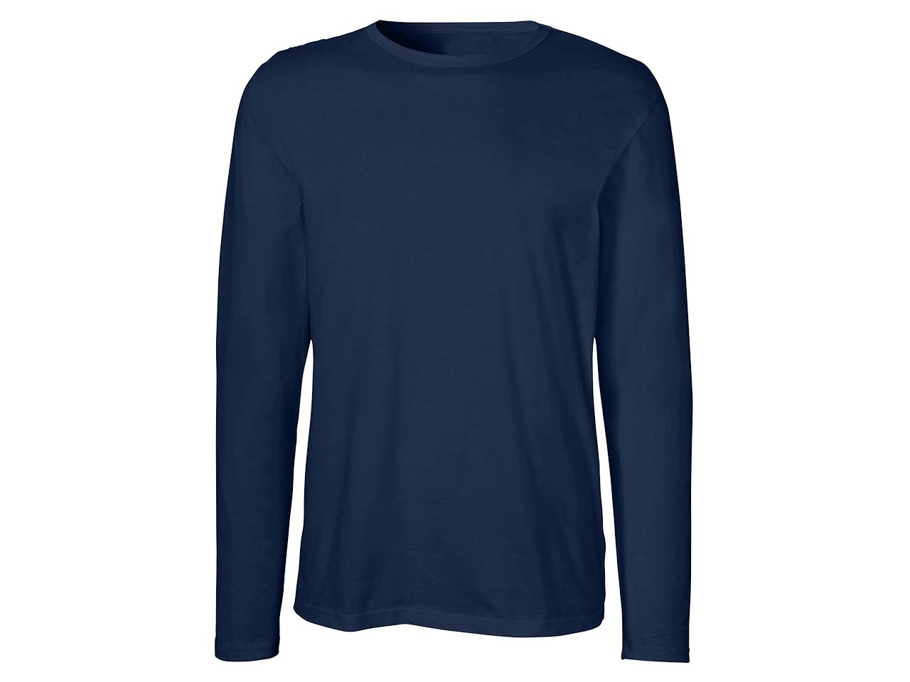 Neutral Bio-Herren-Langarmshirt mit Rundhalsaussschnitt dunkelblau, Gr. XL