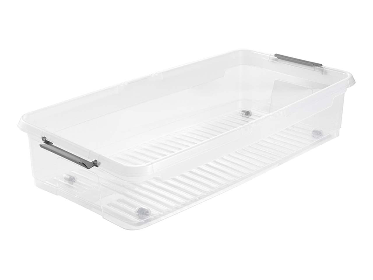 keeeper Unterbettbox mit Rollen "Lea" 77 x 38 x 16 cm, 33 l, natural transparent