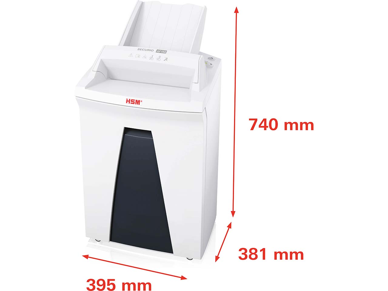 HSM Aktenvernichter 'SECURIO AF150', Partikelschnitt 4,5 x 30 mm, P-4/O-3/T-4