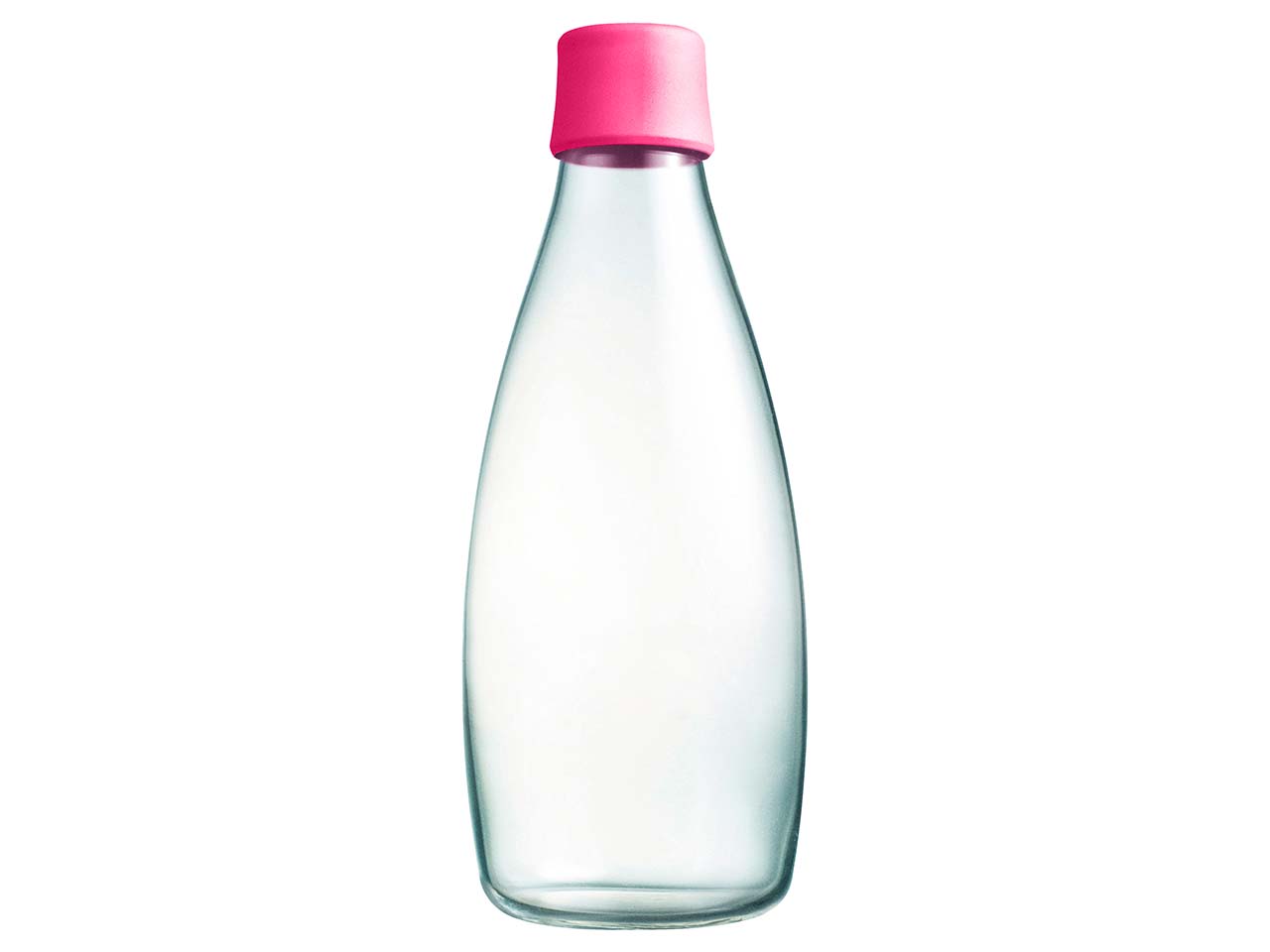 retap Trinkflasche 0,8 l aus Glas pink