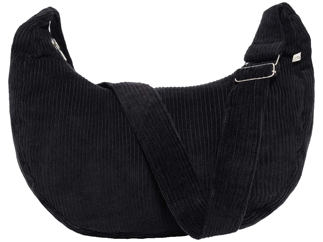 tranquillo Bio-Umhängetasche 'Birnaa' mit Reißverschluss und Innentasche, black