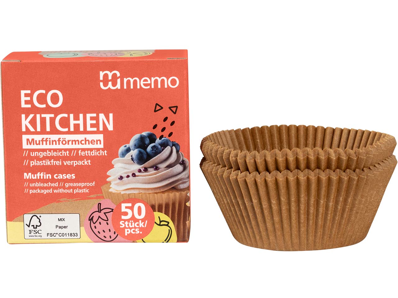 memo Muffinförmchen "ECO KITCHEN" 50 Stk.