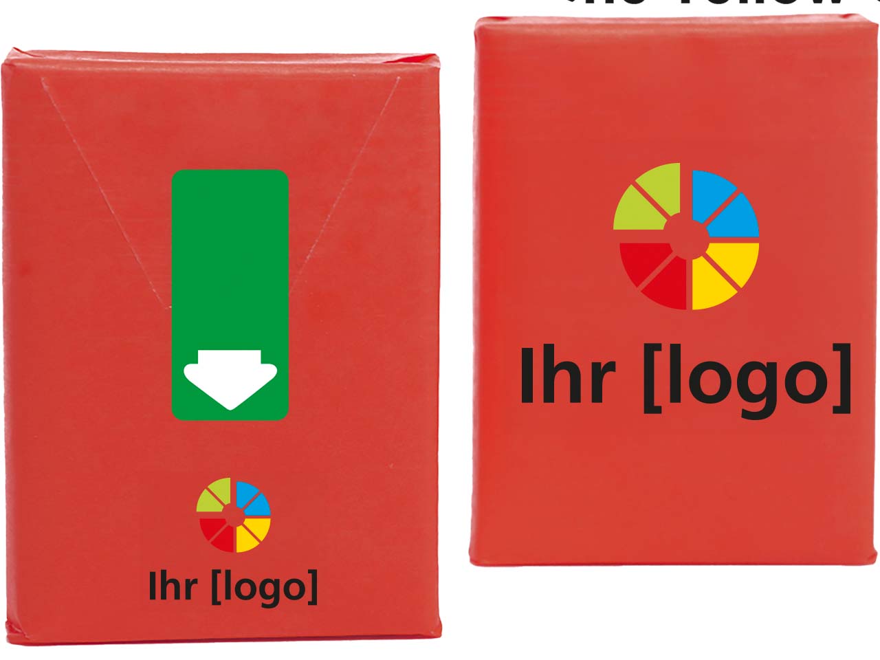 Taschentücher in FSC-Papierverpackung inkl. Aufdruck, Etikett grün